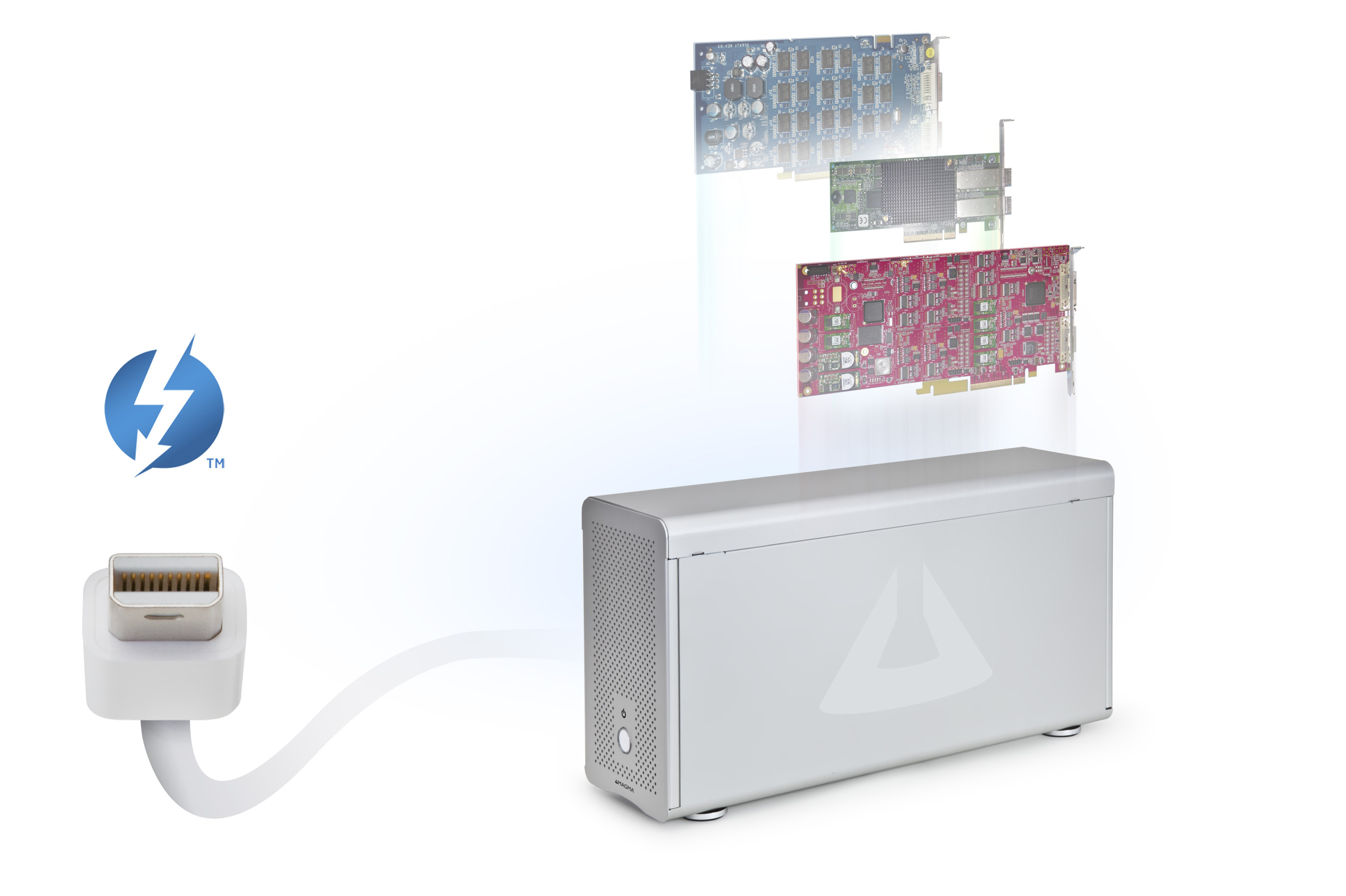 Magma ExpressBox 3T, 3 Slot Thunderbolt 2 to PCIe Expansion, full length Magma ExpressBox 3T, 3 Slot Thunderbolt 2 to PCIe Expansion, full length